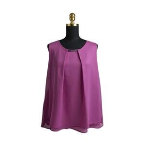 NY Collection Gem Accent Tank Blouse - Size XL